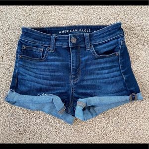 dark wash american eagle jean shorts